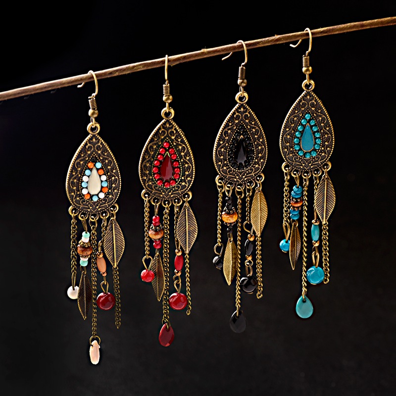 Ethnic Indian Fashion - TopHanqi Womens Bohemia Ethnic Bronze Água