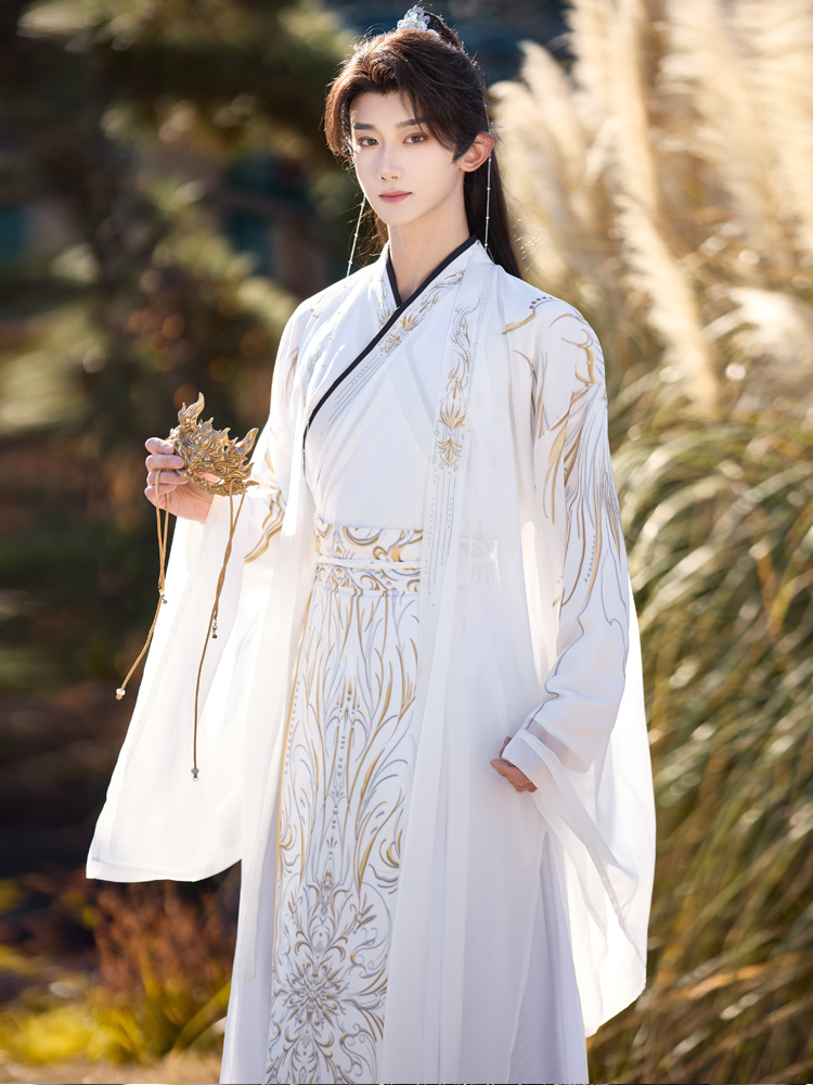 Hanfu Masculino Preto Escuro c - Ethnic Wear In Fashion avaliação e preço