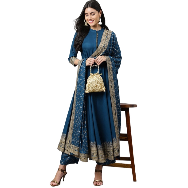 Conjunto de Kurta Feminina Ind - Salwar Kameez Set avaliação e preço