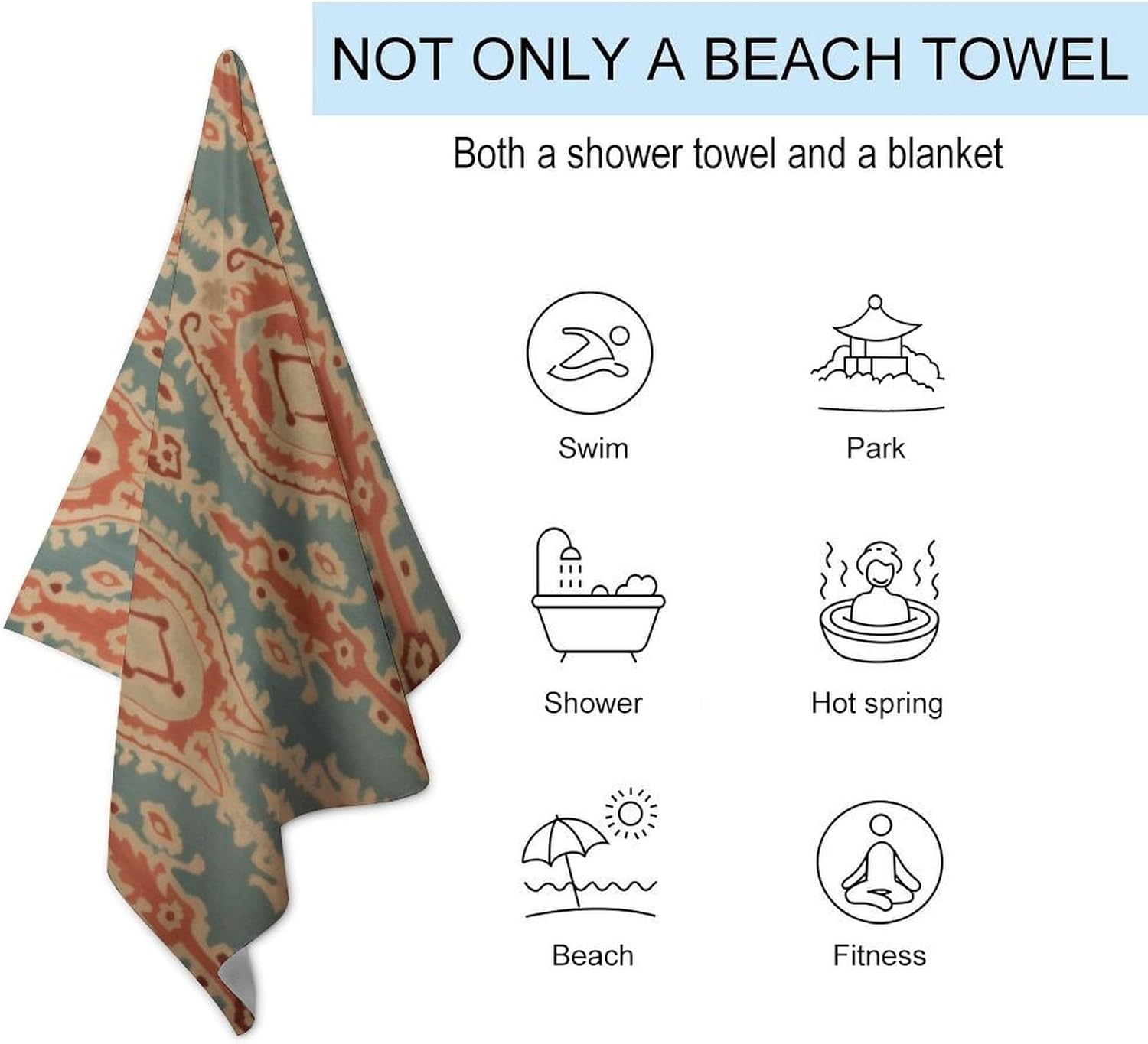 Toalhas de Praia com Estampa d - Ikat Woven Fabric avaliação e preço