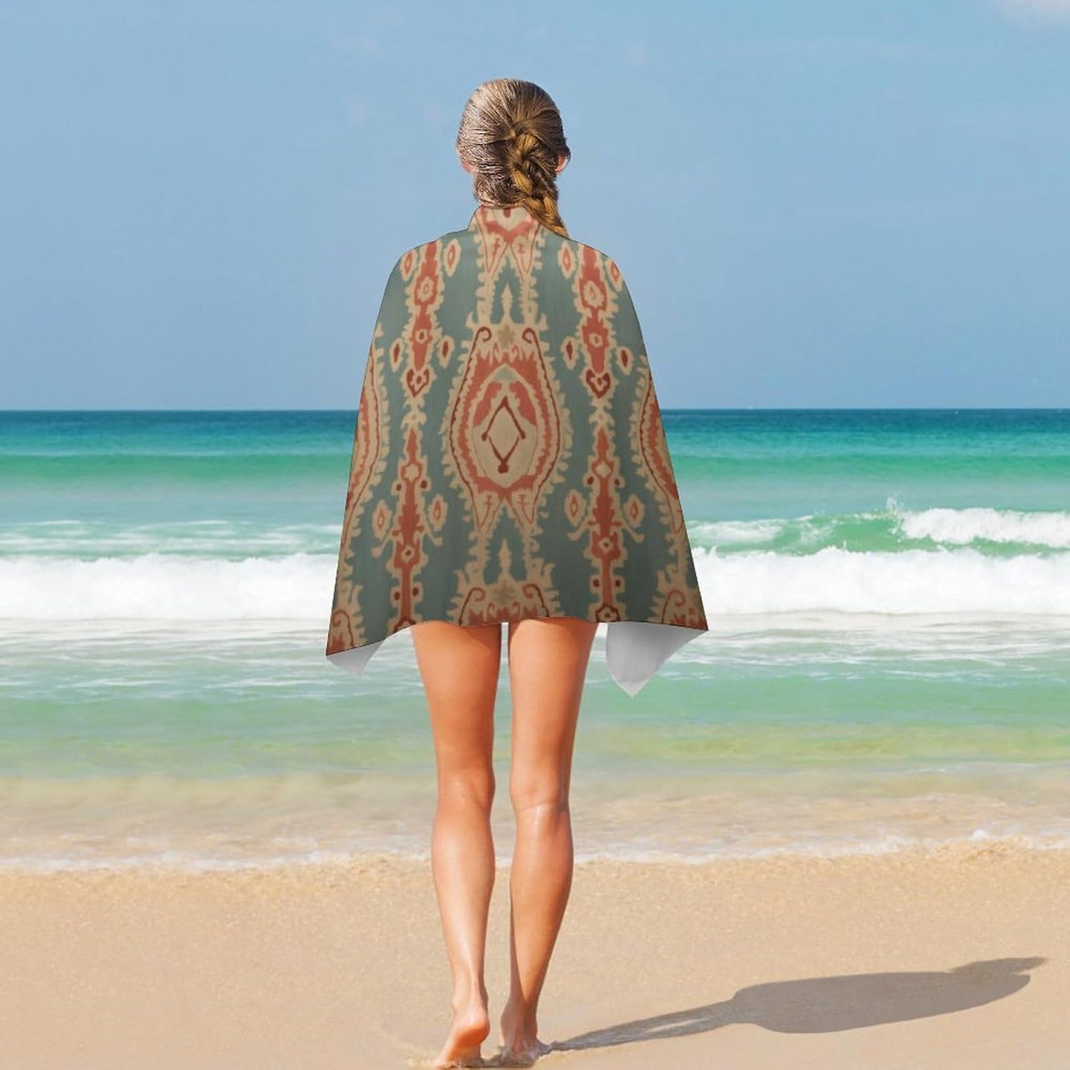 Toalhas de Praia com Estampa d - Ikat Woven Fabric avaliação e preço