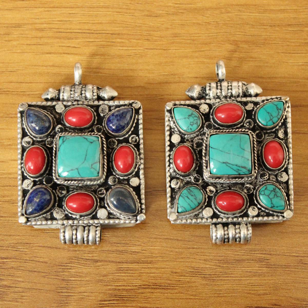Pn257 étnico tibetano prata me - Ethnic Fashion Store avaliação e preço