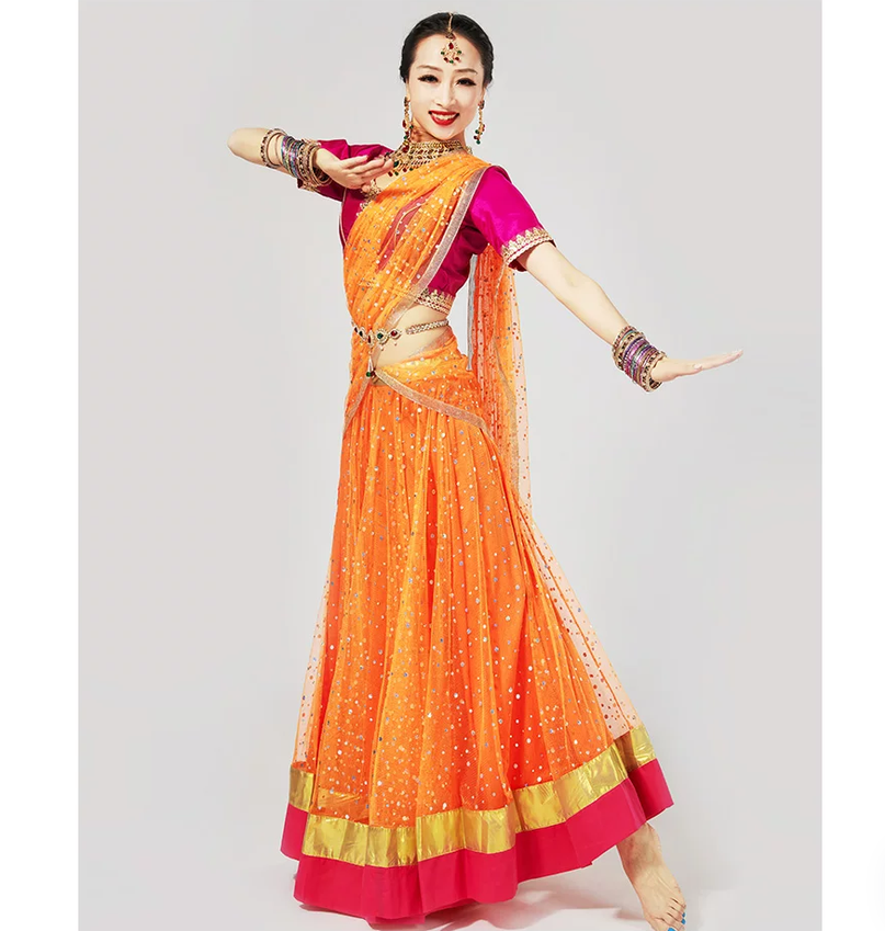 Traje de dança indiana para pe - Salwar Kameez Set avaliação e preço