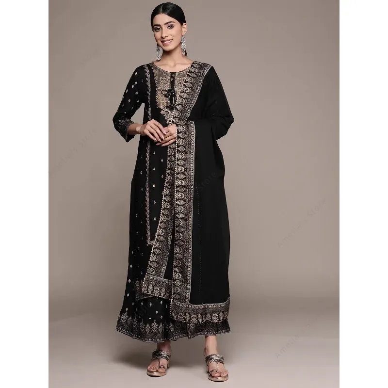 Terno punjabi feminino indiano - Salwar Kameez Set avaliação e preço