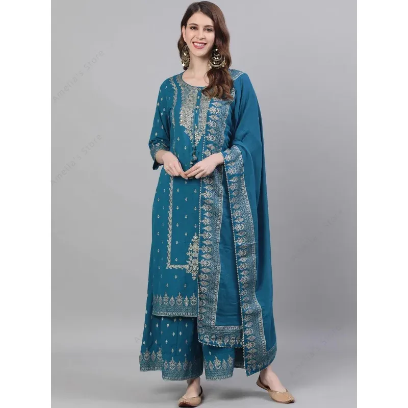 Terno punjabi feminino indiano - Salwar Kameez Set avaliação e preço