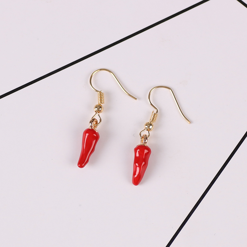 Brincos de pimenta vermelha bo - Ethnic Fashion Sale avaliação e preço