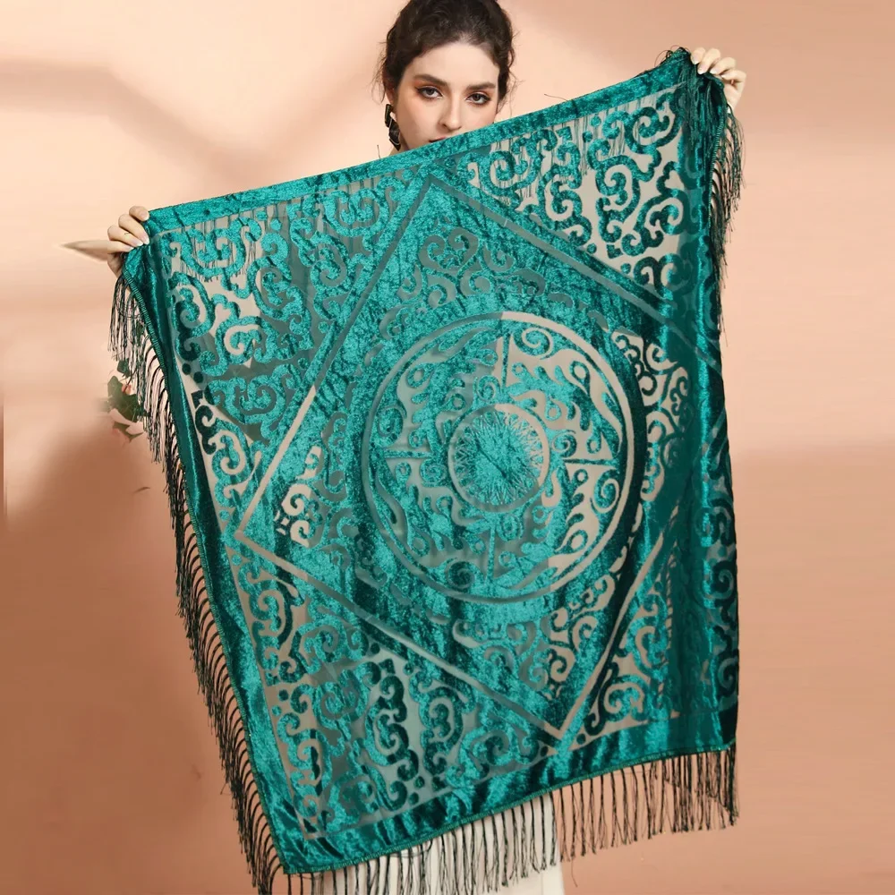 Xale jacquard de veludo AW25 c - Ethnic Fashion Collection avaliação e preço