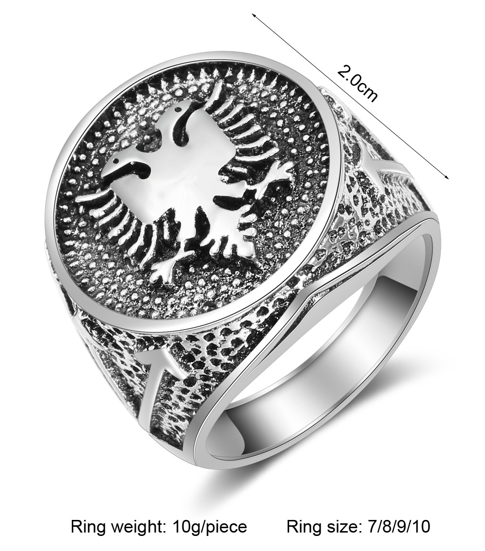 Anel de águia de duas cabeças  - Ethnic Fashion Logo avaliação e preço