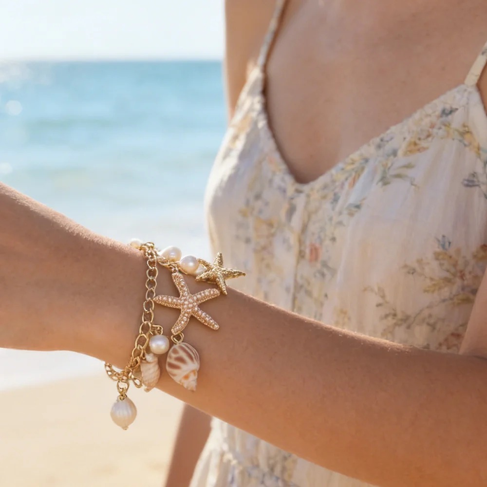Pulseira Feminina Estilo Praia - Ethnic Fashion Wear For Women avaliação e preço